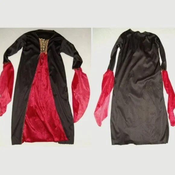 Rubies Gothic Vampire Dress, Girls Size M/L, Halloween Costume - Picture 4 of 4